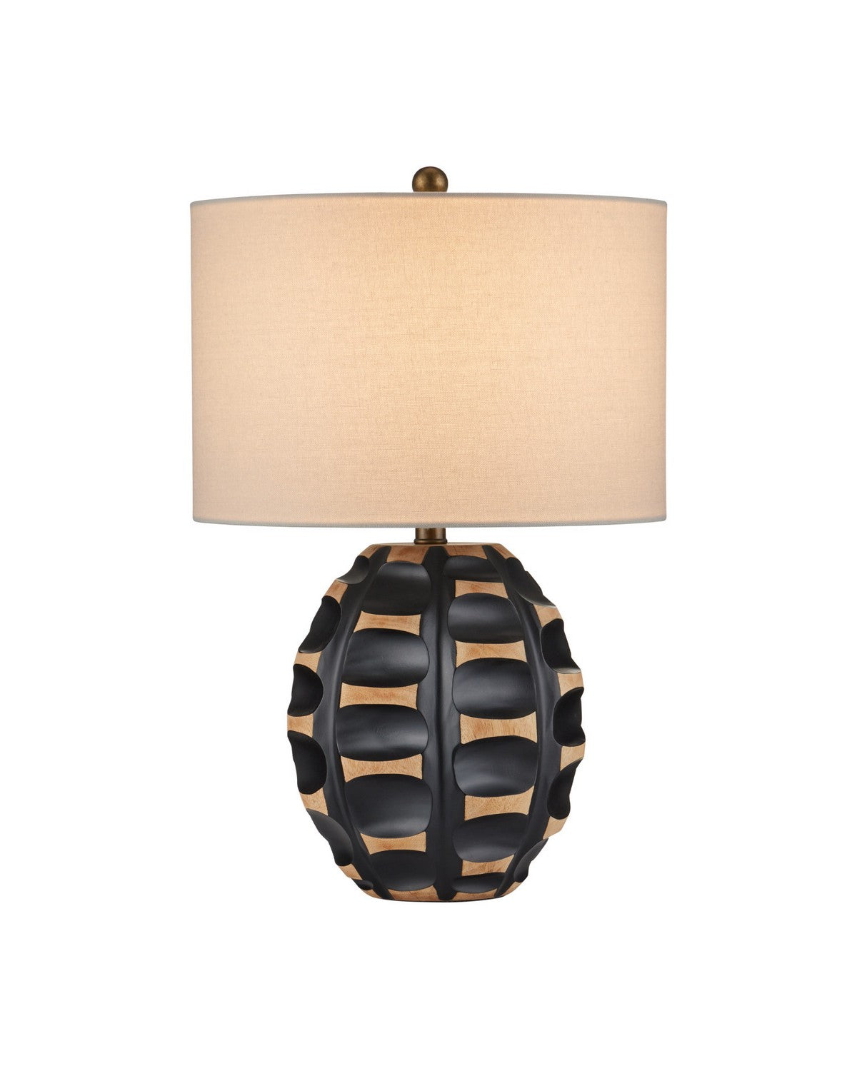 Noix de bétel Currey and Company 6000-1092 Lampe de table en noir