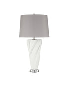 Currey et Compagnie 6000-1105 Ascension Lampe de table en blanc cassé/transparent