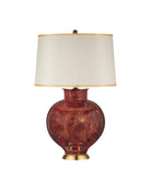 Currey and Company 6000-1106 Lutz Lampe de table en rouge foncé/or