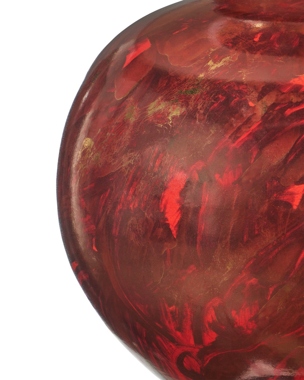 Currey and Company 6000-1106 Lutz Lampe de table en rouge foncé/or