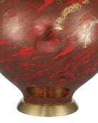 Currey and Company 6000-1106 Lutz Lampe de table en rouge foncé/or