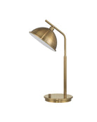 Lampe de bureau Currey and Company 6000-1115 Dossier en laiton antique poli/blanc