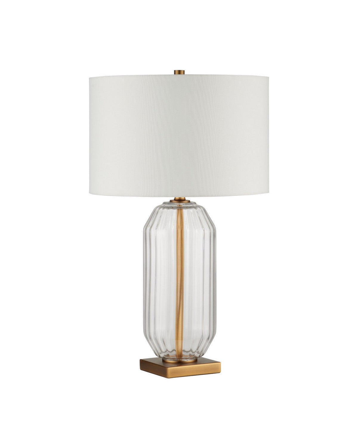 Currey and Company 6000-1118 Entasis Lampe de table en clair/Laiton vieilli