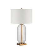 Currey and Company 6000-1118 Entasis Lampe de table en clair/Laiton vieilli