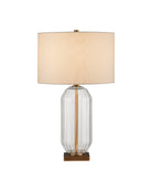 Currey and Company 6000-1118 Entasis Lampe de table en clair/Laiton vieilli
