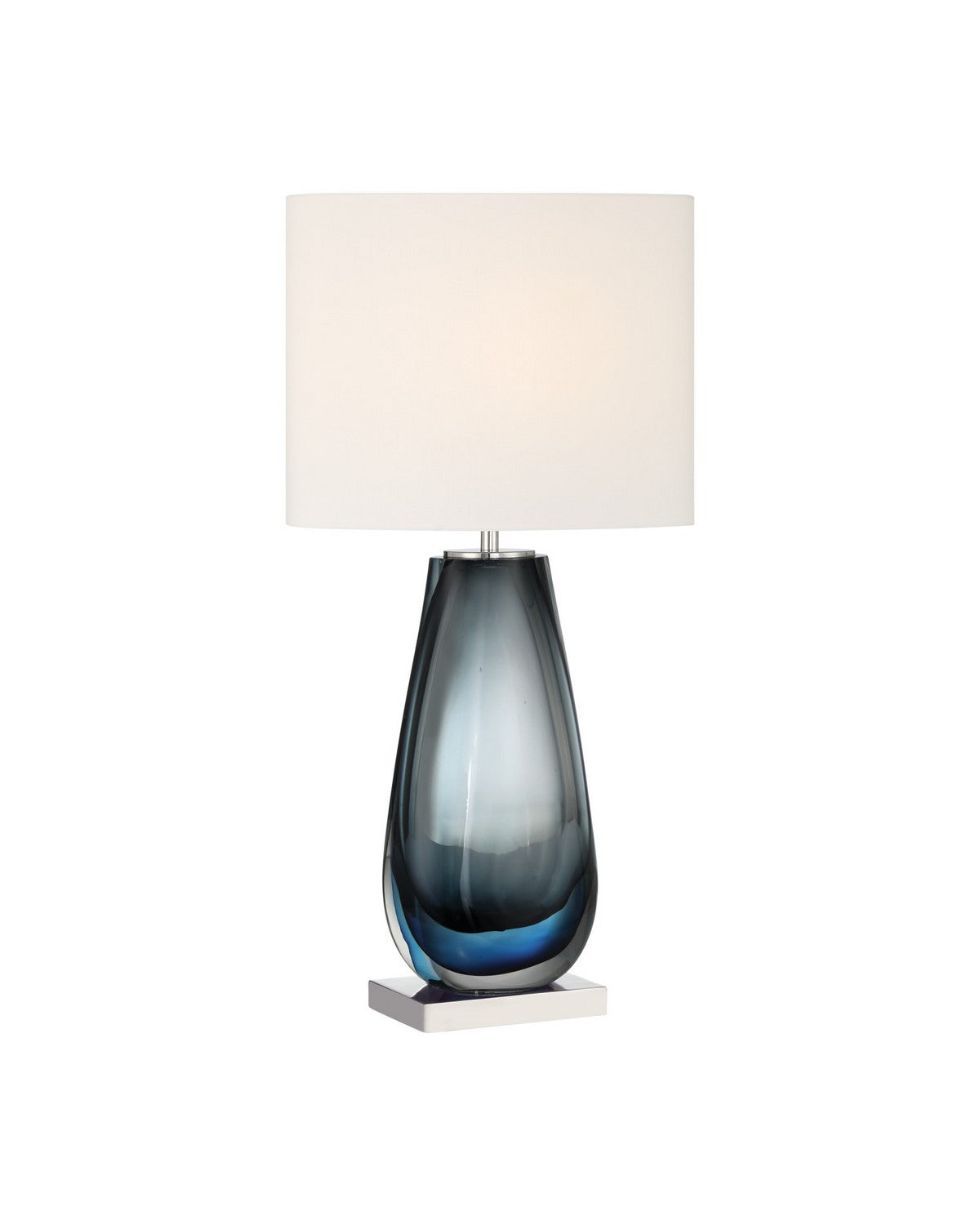 Currey and Company 6700-0024 Danza sans fil Lampe de table en nickel bleu/transparent/poli