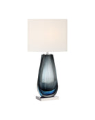 Currey and Company 6700-0024 Danza sans fil Lampe de table en nickel bleu/transparent/poli
