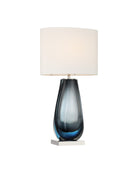 Currey and Company 6700-0024 Danza sans fil Lampe de table en nickel bleu/transparent/poli