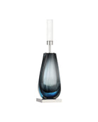 Currey and Company 6700-0024 Danza sans fil Lampe de table en nickel bleu/transparent/poli
