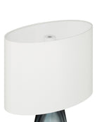 Currey and Company 6700-0024 Danza sans fil Lampe de table en nickel bleu/transparent/poli