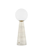 Currey and Company 6700-0027 Wayfinder sans fil Lampe de table en blanc/opaque