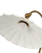 Currey and Company 6700-0029 Springe sans fil Lampe de table en blanc/laiton antique