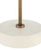 Currey and Company 6700-0029 Springe sans fil Lampe de table en blanc/laiton antique