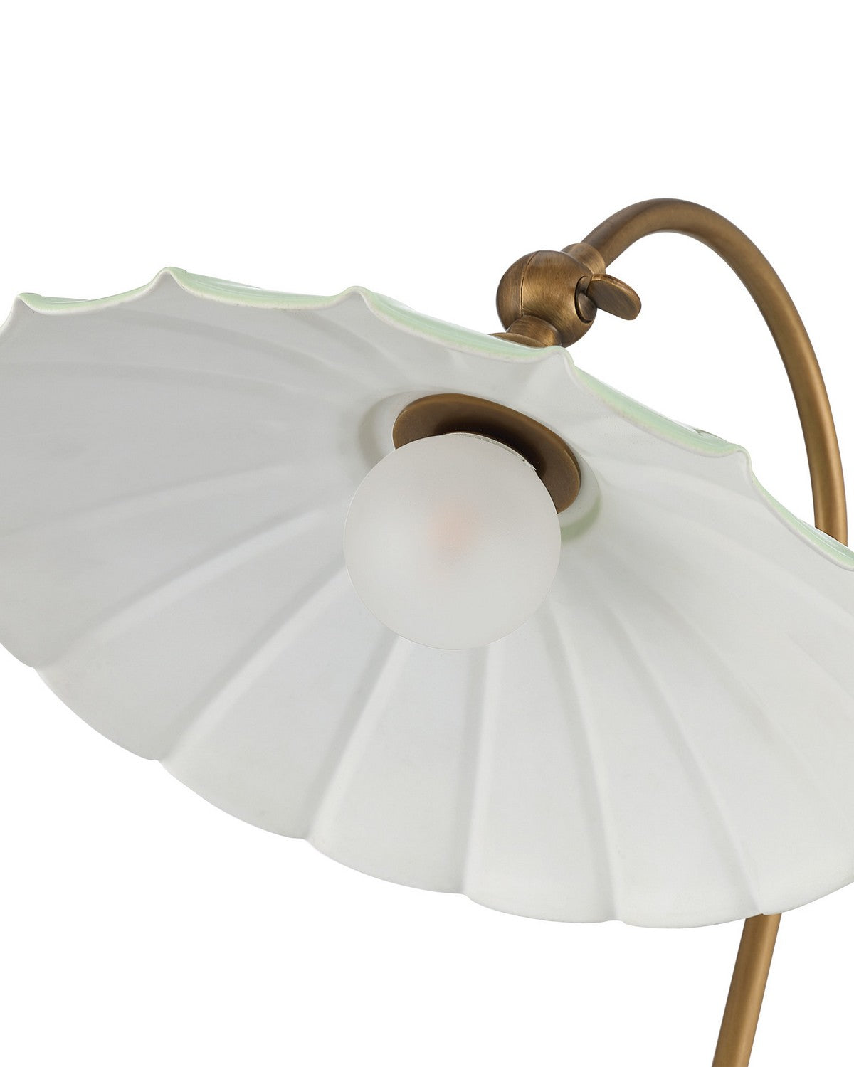 Currey and Company 6700-0030 Springe sans fil Lampe de table en laiton vert/antique
