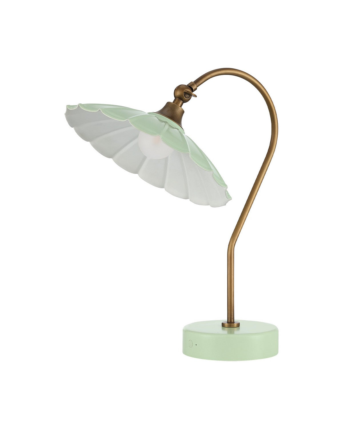 Currey and Company 6700-0030 Springe sans fil Lampe de table en laiton vert/antique