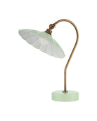 Currey and Company 6700-0030 Springe sans fil Lampe de table en laiton vert/antique