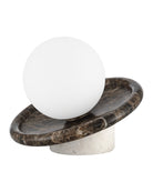 Currey and Company 6700-0031 Navigation sans fil Lampe de table en marron/blanc/opaque