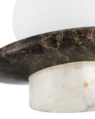 Currey and Company 6700-0031 Navigation sans fil Lampe de table en marron/blanc/opaque