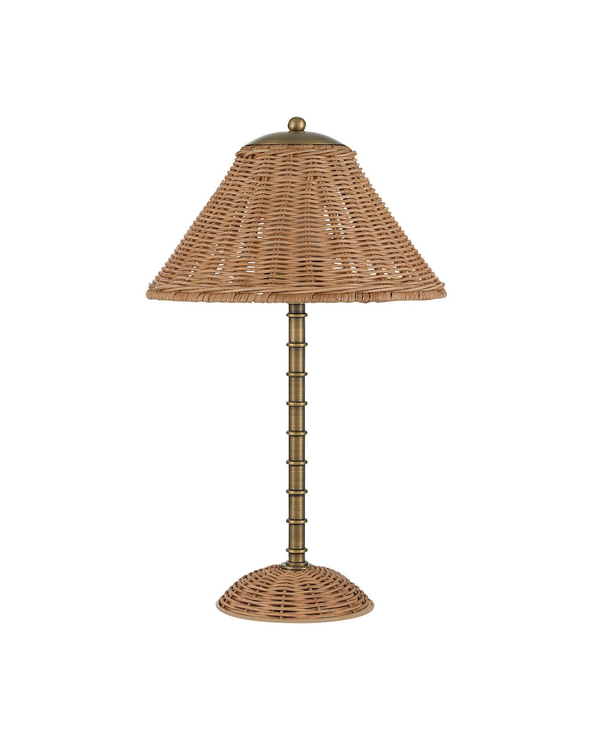 Currey and Company 6700-0033 Skitter sans fil Lampe de table en laiton naturel/antique
