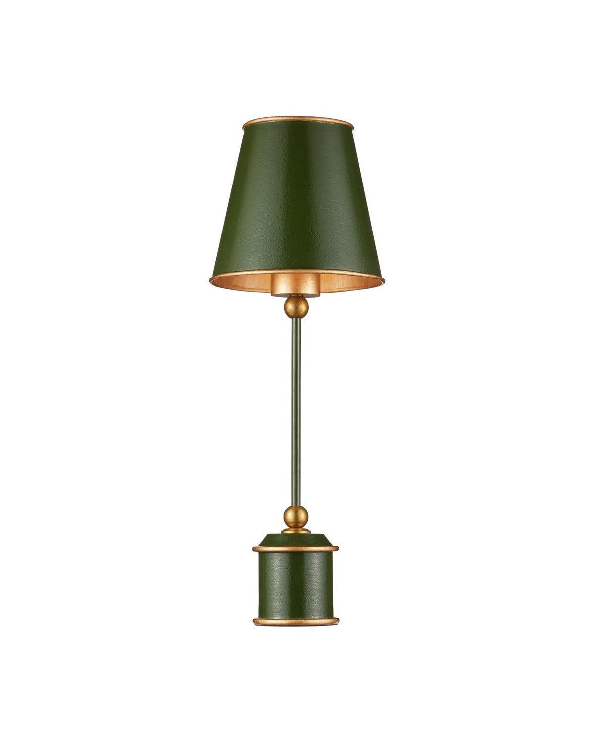 Currey and Company 6700-0037 Daphne sans fil Lampe de table en vert/or