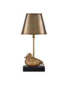 Currey and Company 6700-0038 Téléviseur sans fil mobile Lampe de table en laiton vieilli/noir