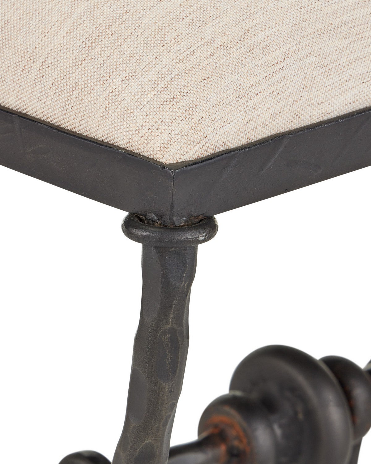 Pouf ottoman Agora en bronze, Currey and Company 7000-1252