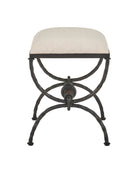 Pouf ottoman Agora en bronze, Currey and Company 7000-1252