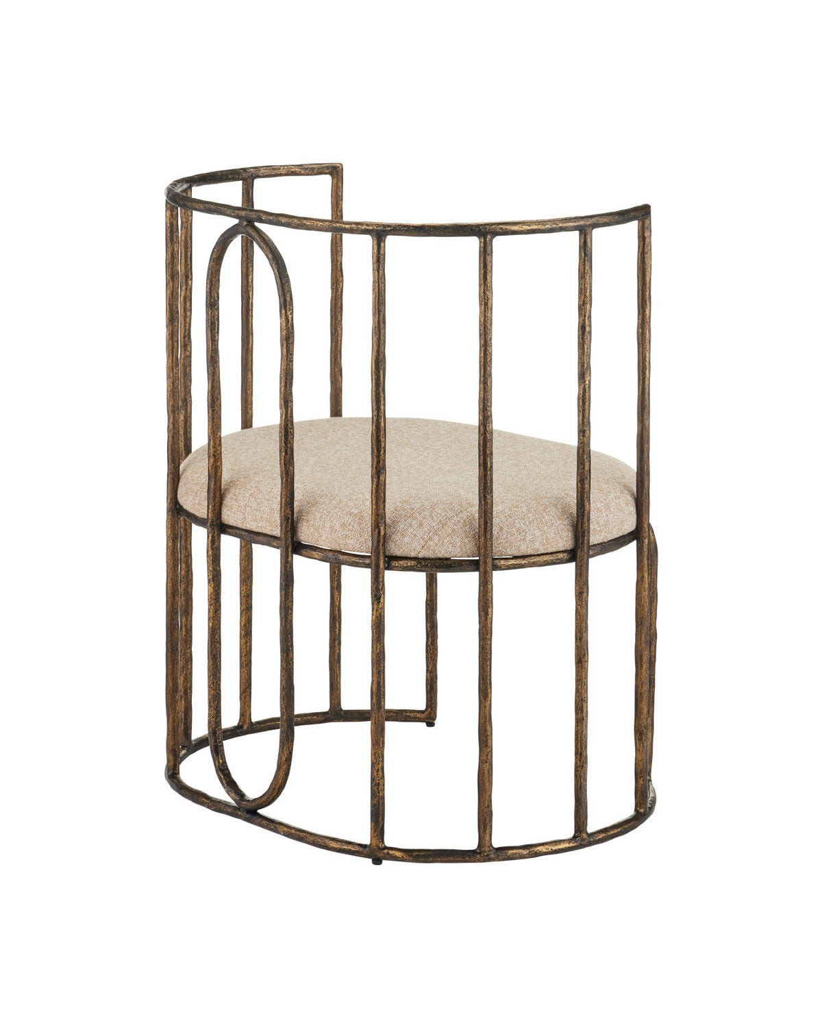 Chaise Euclid de Currey and Company 7000-1282 en bronze antique