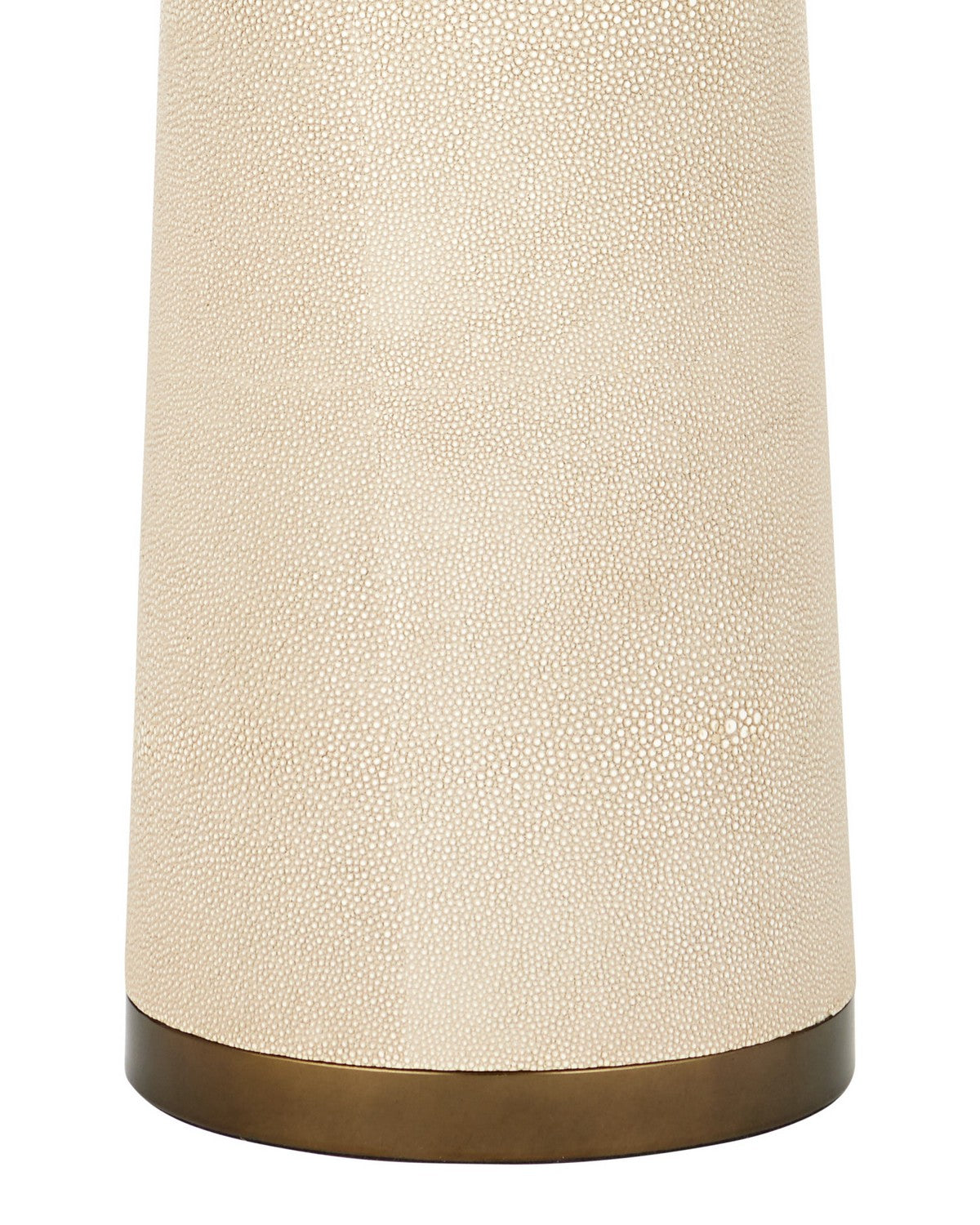 Lampe sur pied en forme de sablier Galuchat 8000-0188 de Currey and Company, en similicuir galuchat ivoire et laiton