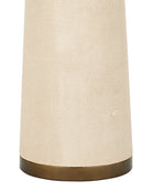 Lampe sur pied en forme de sablier Galuchat 8000-0188 de Currey and Company, en similicuir galuchat ivoire et laiton