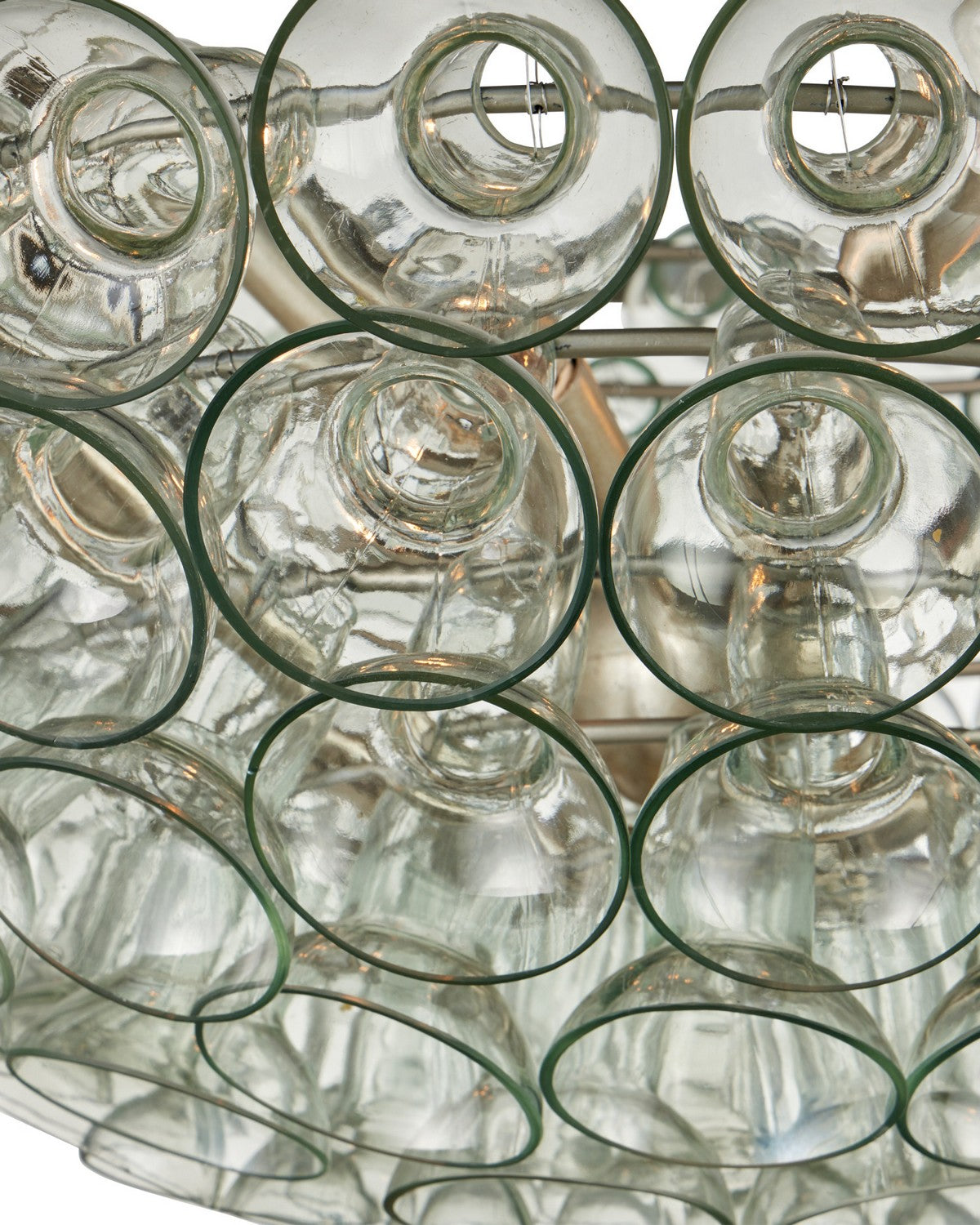 Currey and Company 9000-1428 Eau de Vie Suspendu en feuille d'argent transparente/contemporaine/argent contemporain