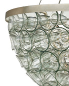Currey and Company 9000-1428 Eau de Vie Suspendu en feuille d'argent transparente/contemporaine/argent contemporain