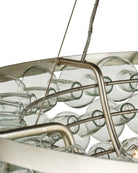 Currey and Company 9000-1428 Eau de Vie Suspendu en feuille d'argent transparente/contemporaine/argent contemporain