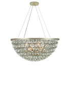 Currey and Company 9000-1428 Eau de Vie Suspendu en feuille d'argent transparente/contemporaine/argent contemporain