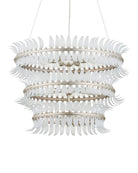 Currey et Compagnie 9000-1431 Capheira Suspendu en feuille d'argent givrée/contemporaine/argent contemporain