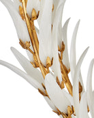 Currey and Company 9000-1438 Leda Chandelier in Antique Gold Leaf/Antique Gold/White