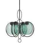 Currey and Company 9000-1442 Vesica Piscis Suspendu en clair/forgeron