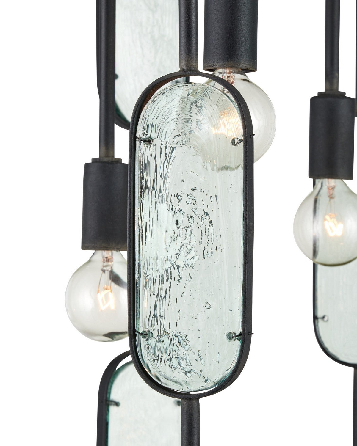 Currey et Compagnie 9000-1444 Ettore Suspendu en clair/forgeron