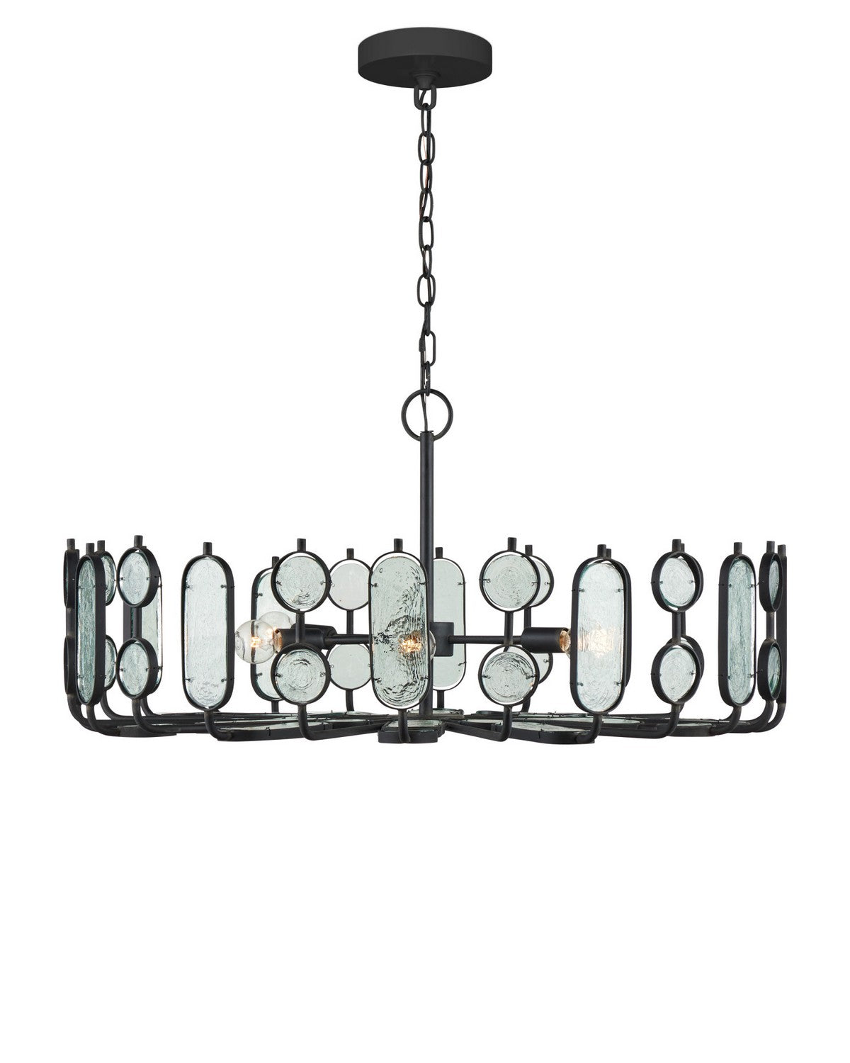 Currey et Compagnie 9000-1445 Ettore Suspendu en clair/forgeron
