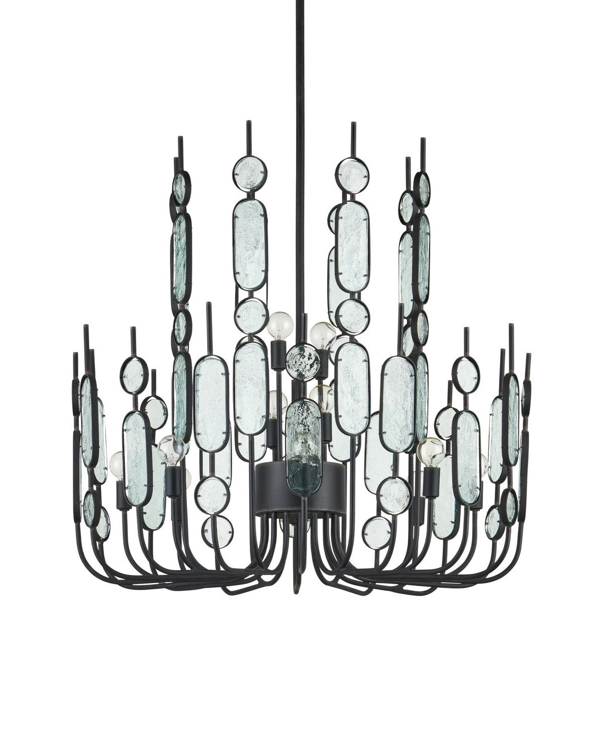 Currey et Compagnie 9000-1446 Ettore Suspendu en clair/forgeron