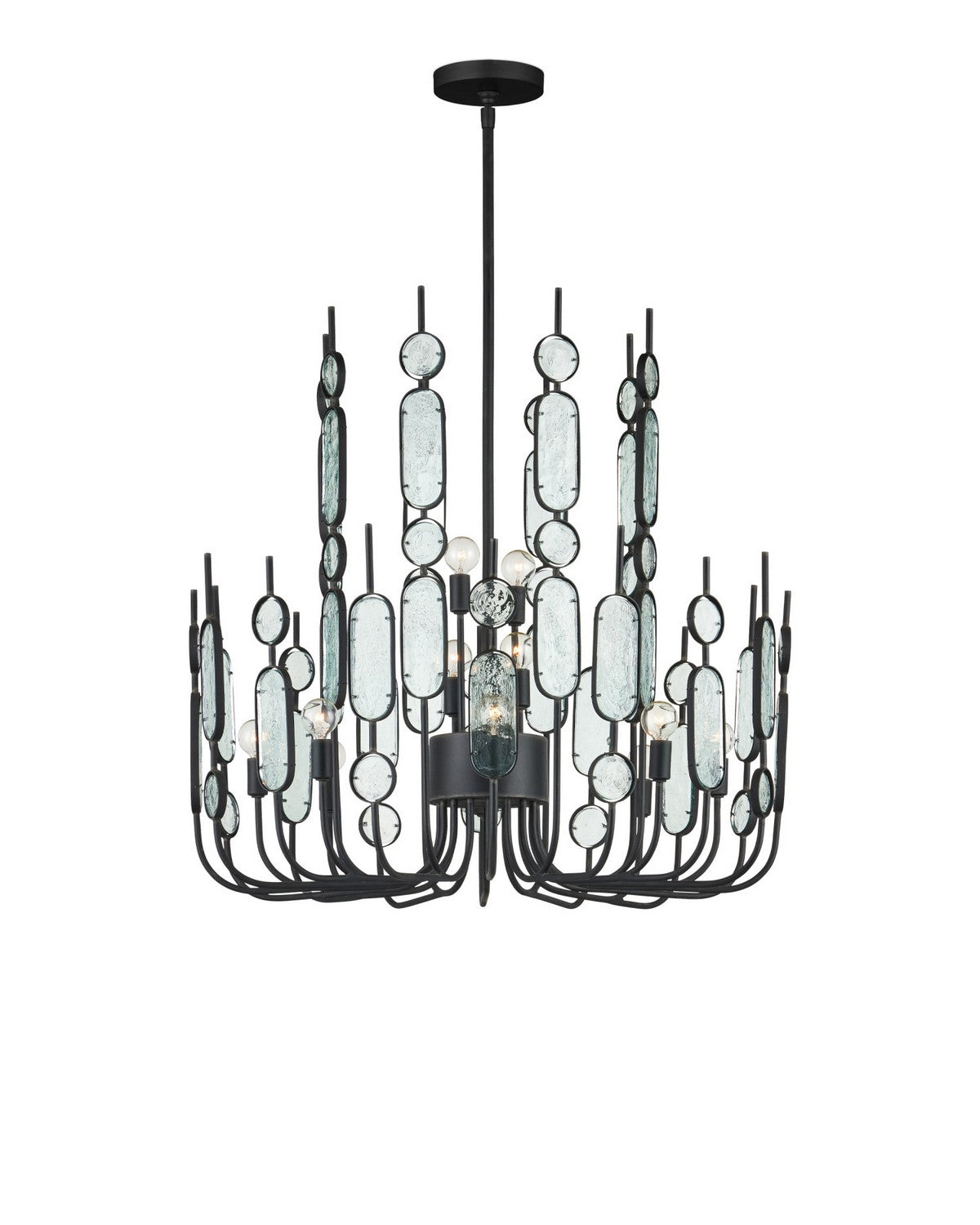 Currey et Compagnie 9000-1446 Ettore Suspendu en clair/forgeron