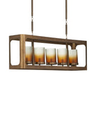 Currey and Company 9000-1451 Tenebroso Rectangulaire Suspendu en or fumé/lustre doré