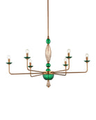 Currey and Company 9000-1453 Grasmere Suspendu en vert/or vieilli/éclat doré