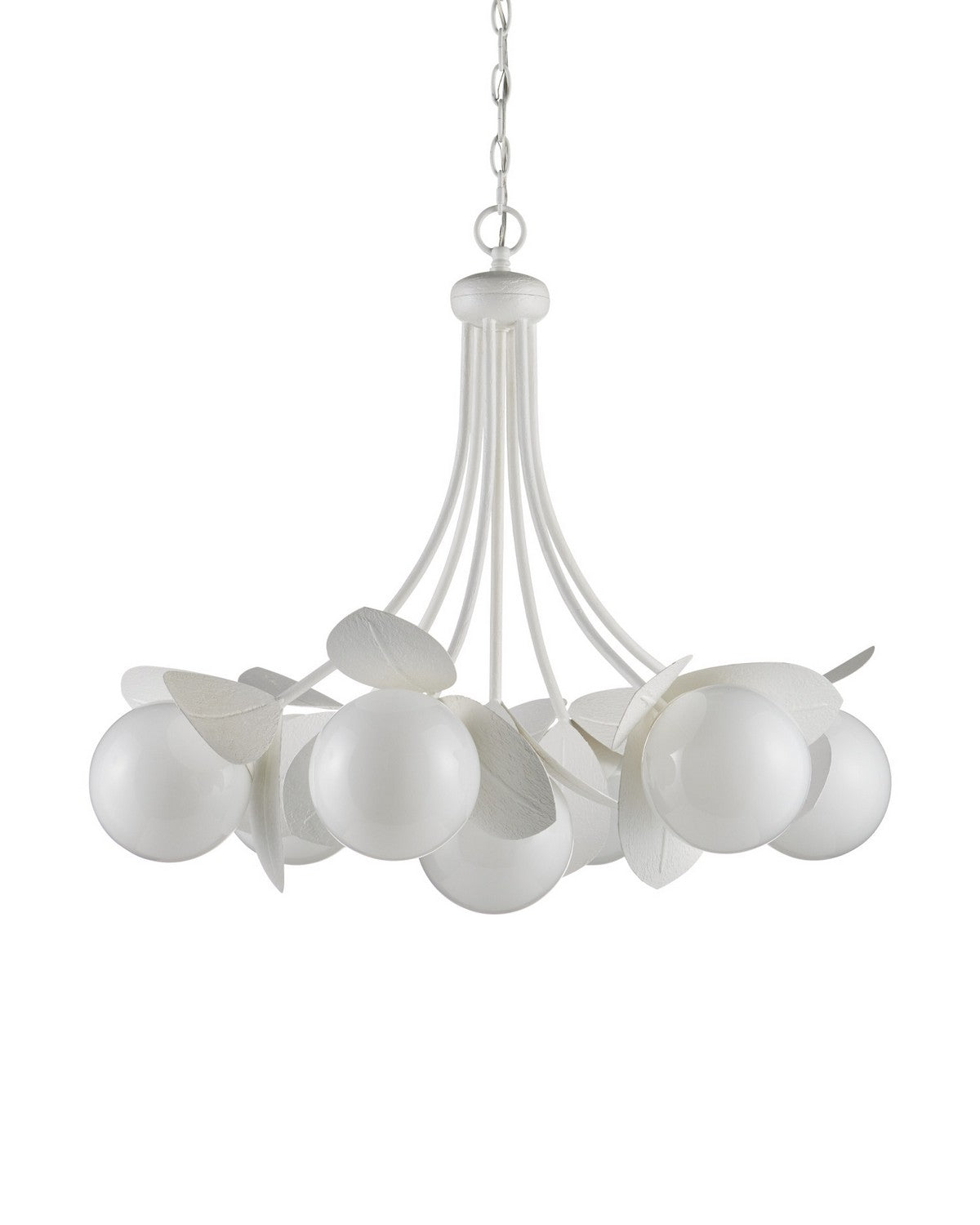 Currey and Company 9000-1465 Efflorescence Suspendu en gesso blanc/blanc