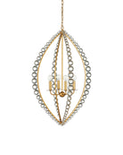 Currey and Company 9000-1466 Amadora Teardrop Suspendu Feuille d'or clair/antique