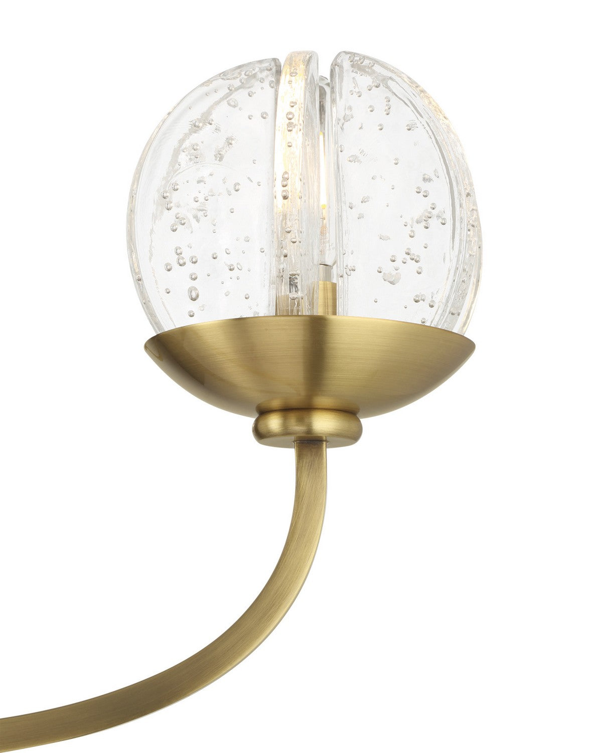 Currey and Company 9000-1472 Wexler Suspendu en laiton antique poli/transparent