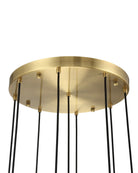Currey and Company 9000-1473 Wexler Suspendu en laiton antique poli/transparent