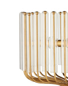 Currey and Company 9000-1484 Faraday Suspendu en laiton brossé/transparent