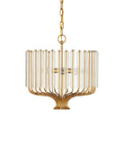 Currey and Company 9000-1484 Faraday Suspendu en laiton brossé/transparent