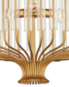 Currey and Company 9000-1484 Faraday Suspendu en laiton brossé/transparent